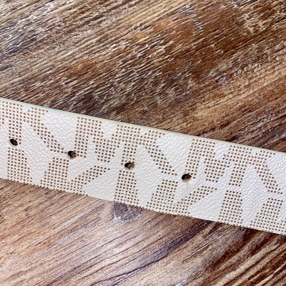 MK MICHAEL KORS SOLID BROWN/LOGO BELT GOLD 40” REVERSIBLE METAL TURN BUCKLE - Picture 3 of 6